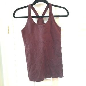 Lululemon Ebb to Street maroon tank. Size 4.